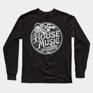 HOUSE MUSIC  - circa old school (grey) Long Sleeve T-Shirt